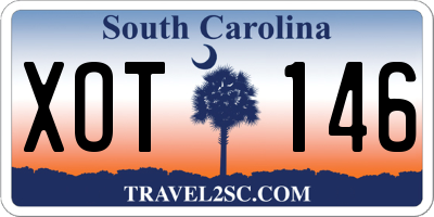 SC license plate XOT146