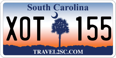 SC license plate XOT155