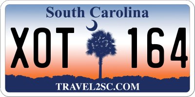 SC license plate XOT164