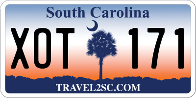 SC license plate XOT171