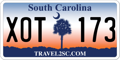 SC license plate XOT173