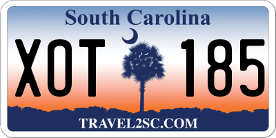 SC license plate XOT185