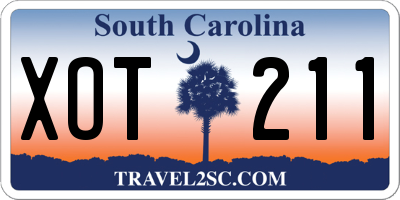 SC license plate XOT211