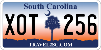SC license plate XOT256