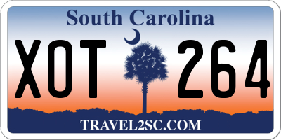 SC license plate XOT264