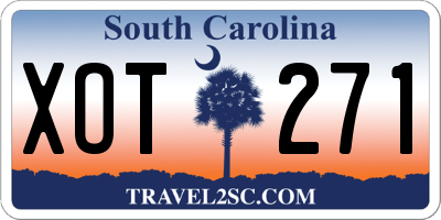 SC license plate XOT271