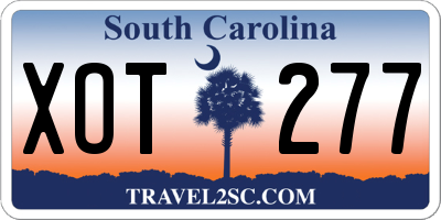 SC license plate XOT277