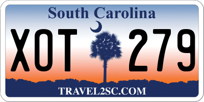 SC license plate XOT279