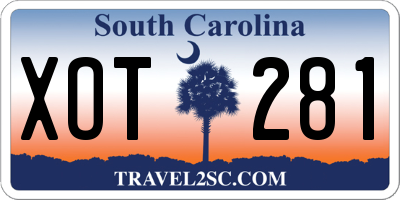 SC license plate XOT281