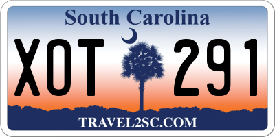 SC license plate XOT291