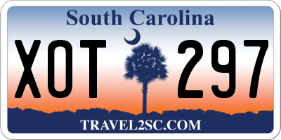 SC license plate XOT297