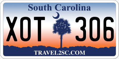 SC license plate XOT306