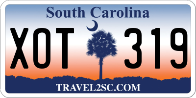 SC license plate XOT319