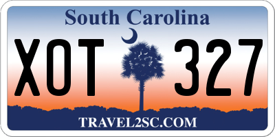 SC license plate XOT327