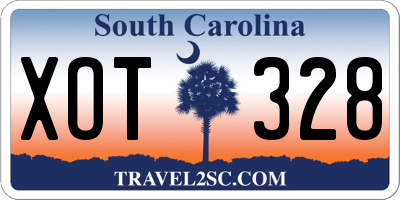 SC license plate XOT328