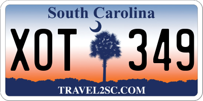 SC license plate XOT349