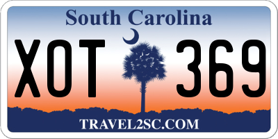 SC license plate XOT369