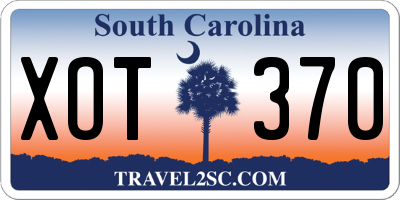 SC license plate XOT370