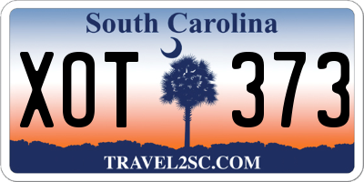 SC license plate XOT373