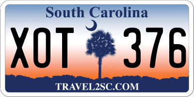 SC license plate XOT376