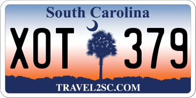 SC license plate XOT379