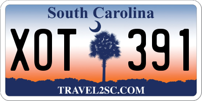 SC license plate XOT391