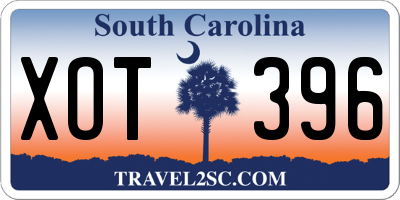 SC license plate XOT396