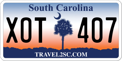 SC license plate XOT407