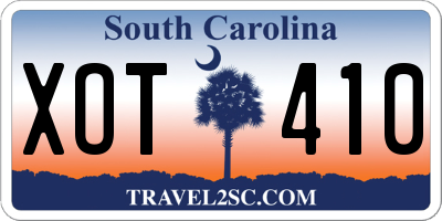 SC license plate XOT410