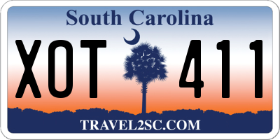 SC license plate XOT411