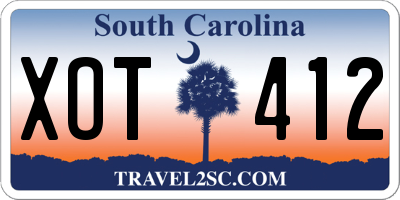 SC license plate XOT412