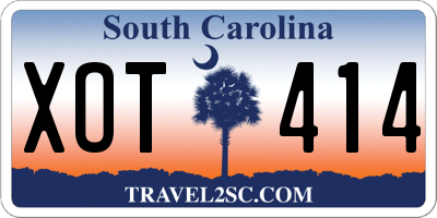 SC license plate XOT414