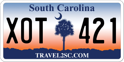 SC license plate XOT421