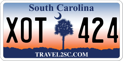 SC license plate XOT424