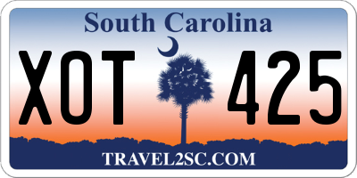 SC license plate XOT425