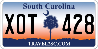 SC license plate XOT428