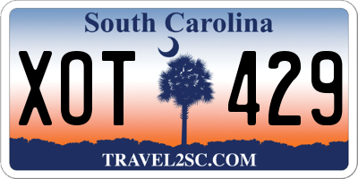 SC license plate XOT429