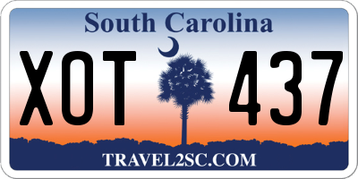 SC license plate XOT437