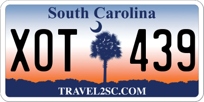 SC license plate XOT439