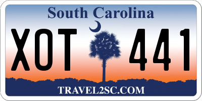 SC license plate XOT441