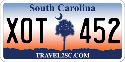 SC license plate XOT452