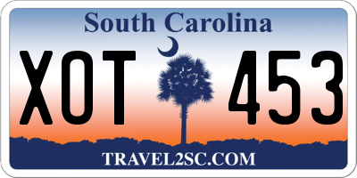 SC license plate XOT453