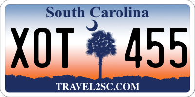 SC license plate XOT455