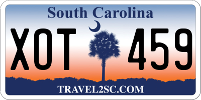 SC license plate XOT459