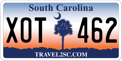 SC license plate XOT462