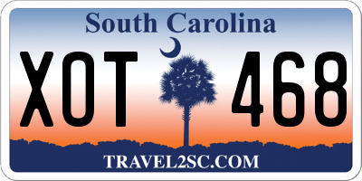 SC license plate XOT468