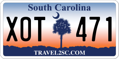 SC license plate XOT471