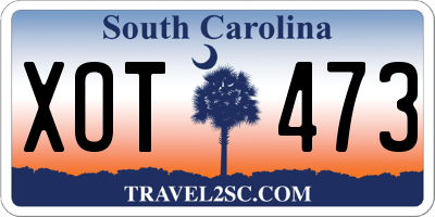 SC license plate XOT473