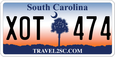 SC license plate XOT474