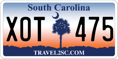 SC license plate XOT475